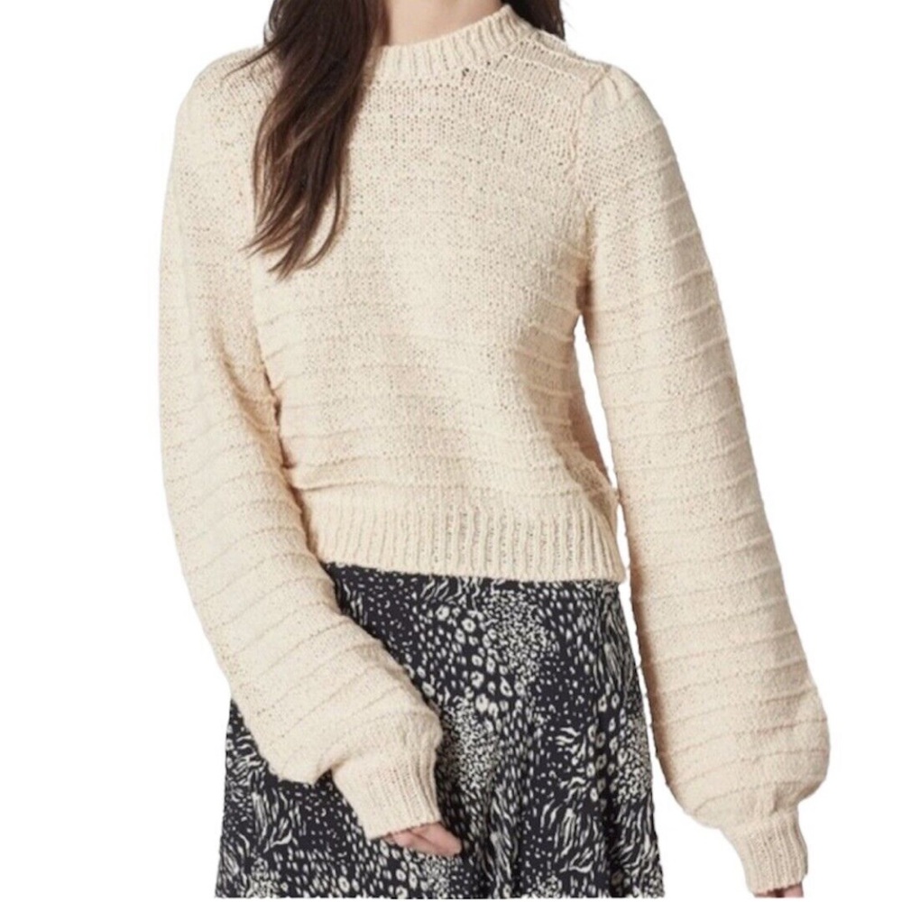 Joie Kore nylon wool puff sleeve sweater